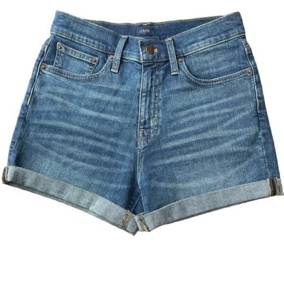 J. CREW FACTORY Cuffed Hem Denim Jean Shorts, Size 24 - NWT - Picture 2 of 7